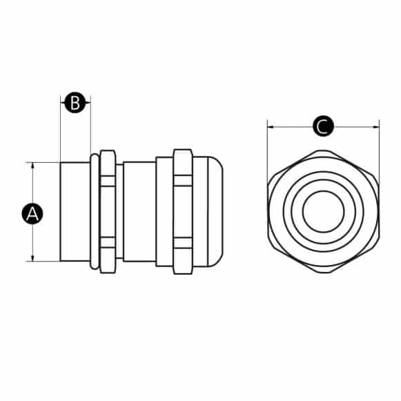 Nickel Plated Brass Cable Gland