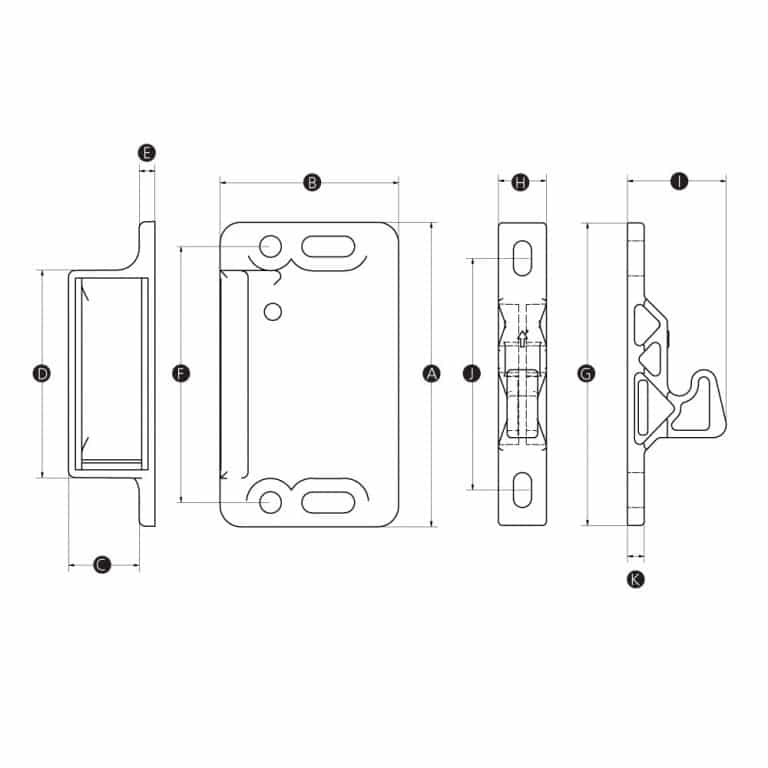 Side Mount Screw-in Grabber Catch/Latch | Enclosures | RENCOL