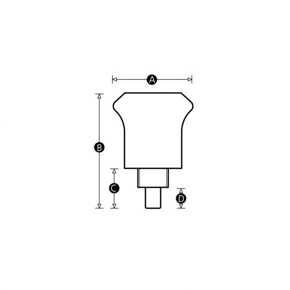 Mini indexing plunger technical drawing