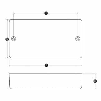 Model 25 BH Enclosure Handle technical drawing 2