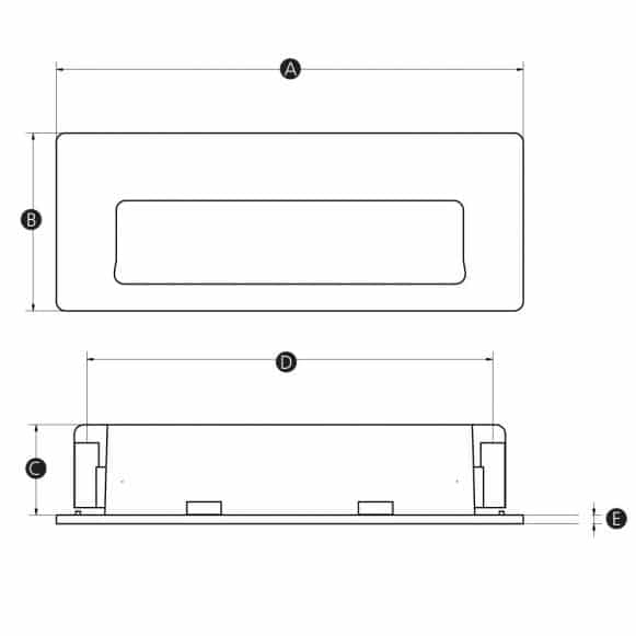 Model 25 BH Enclosure Handle technical drawing