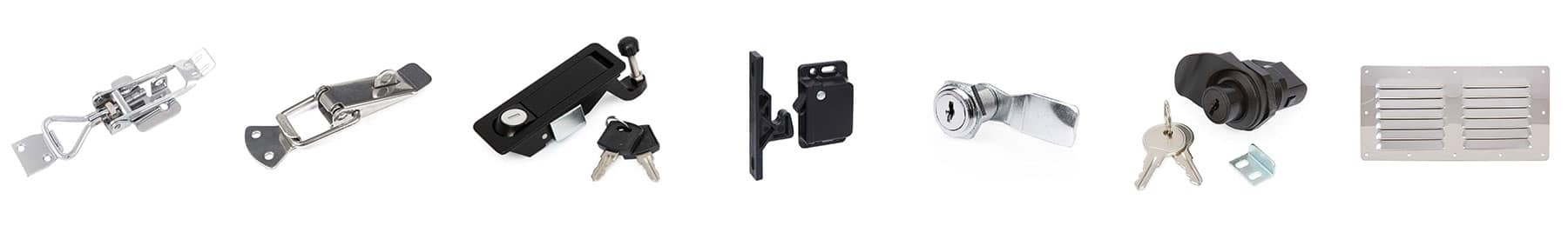 Locks, Toggle Latches, Compression Latches, Camlocks and Vents