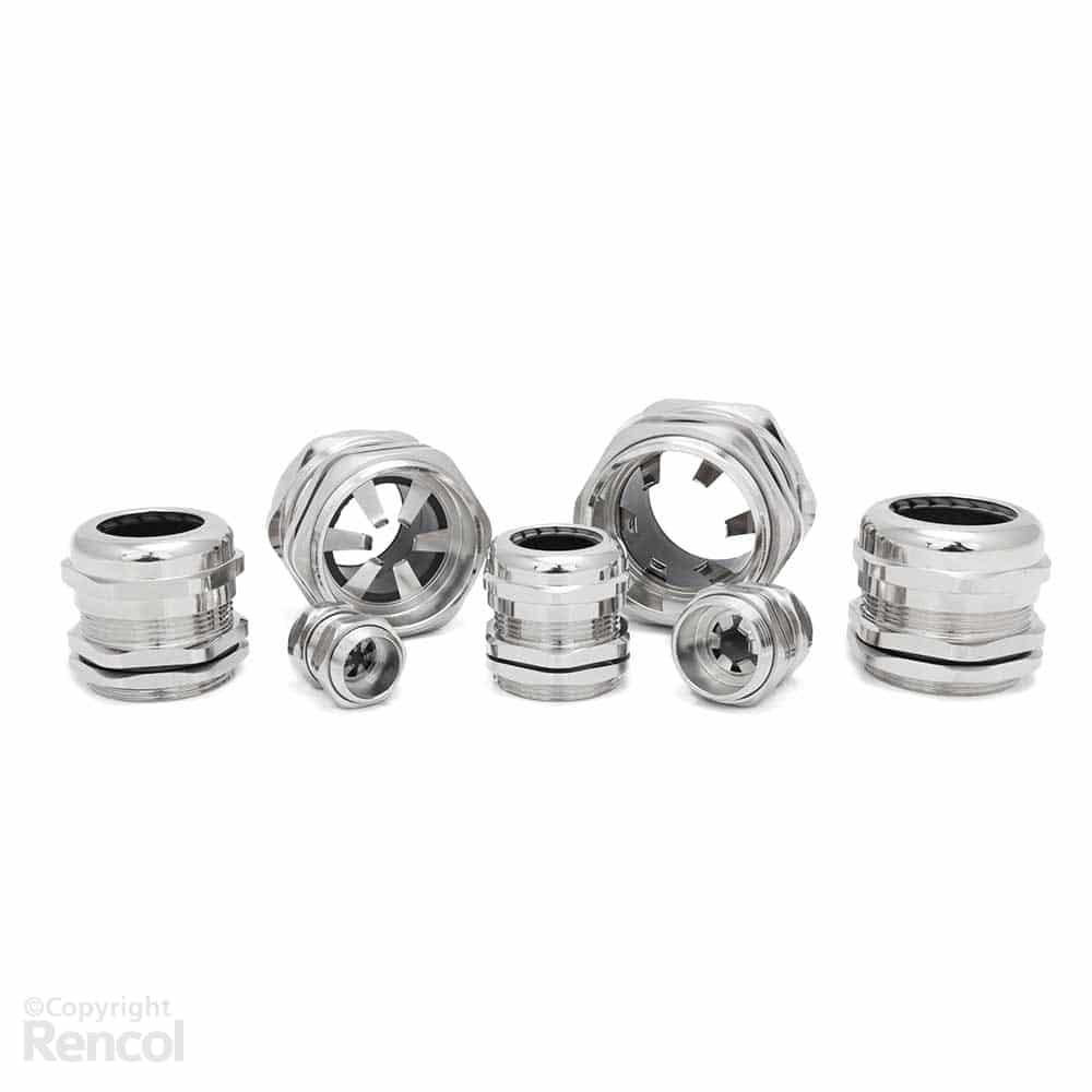 Nickel Plated Brass Cable Gland with EMC Protection for shielded cables