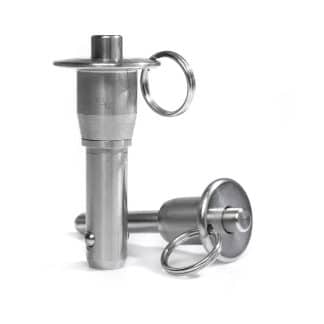 Model 02 DP – Detent Pin with Push Knob & Pull Ring, Stainless Steel