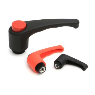 Ergonomic curved adjustable indexed clamping handle