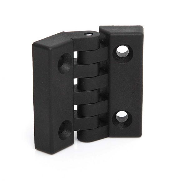 Plastic surface mount hinge with countersink holes