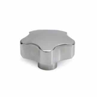 Polished aluminium lobe knob