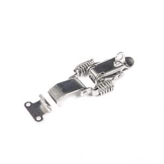 Stainless spring loaded toggle latch hook clamp
