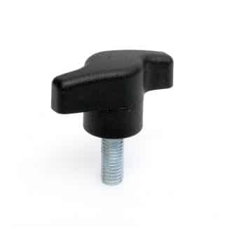 Male threaded offset wing knob