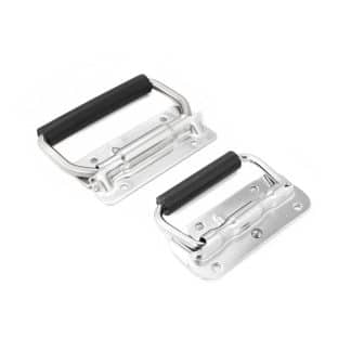 Stainless steel sprug folded handle for flight cases and enclosures